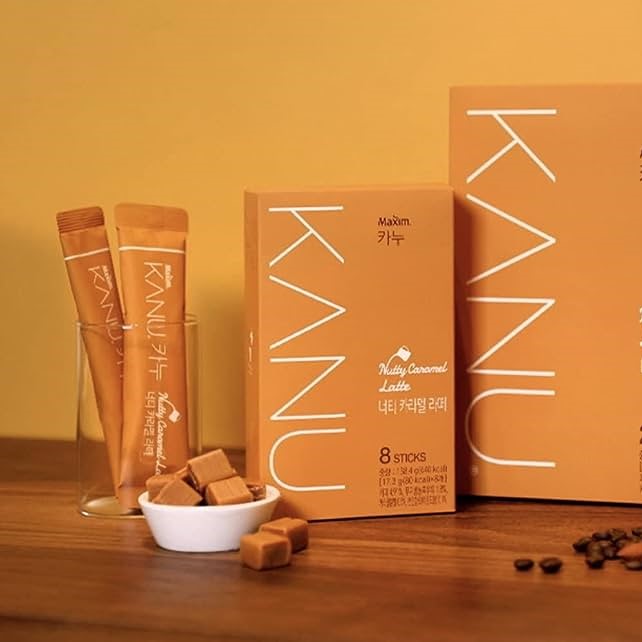 Maxim KANU Nutty Caramel Latte: Korean Instant Coffee (1 stick)